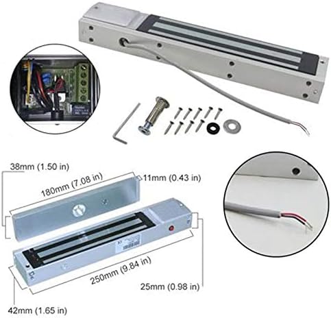 1 Sistemas de controle de acesso à porta com o leitor de teclado de metal à prova de chuva ao ar livre 600 libras de trava eletromagnética