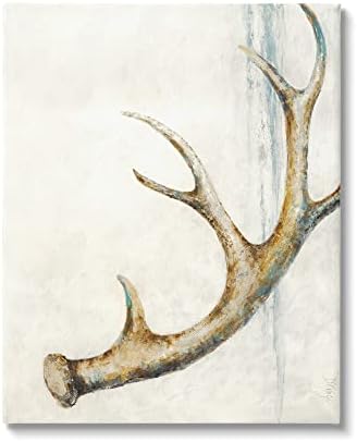 Stuell Industries Abstract Deer Antler Design Blue Accents Pintura, Design de Dina D'Argo