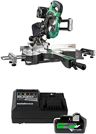 Metabo HPT 36V Multivolt ™ Mitre deslizante SAW com adaptador AC multivolt ™