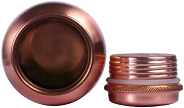 Copperkraft Ganga - Conjunto de presentes de cobre puro sem costura de 1 garrafa de cobre e 2 copos de cobre - acabamento fosco/