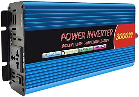 3000W Modificado onda senoidal Solar Inverter Inverter Inverter DC 12V/24V para AC 220V 50Hz Conversor de tensão Home Outdoor