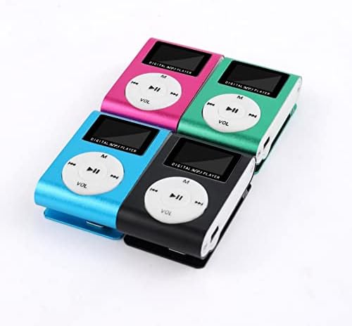 Mllkcao 1pc portátil mp3 player mini USB LCD Screen mp3 player suporte 32 GB Micro sd tf sports sports player, rosa quente,