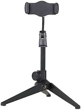 BHVXW Microphone Stand Desktop Tripé Mini portátil Stand Stand Ajuste Stand Stand Mic Clip Suporte de suporte leve Suporte