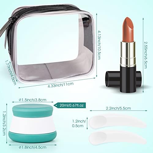Recipientes cosméticos de silicone, Insfit 20 gramas de frascos de amostra vazios Tamanho da viagem Recipientes de maquiagem de maquiagem
