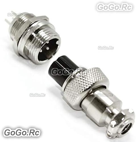 Gogorc 10 Conjunto 12mm 3 pinos de aviação Male e painel feminino Conector de metal GX12-3