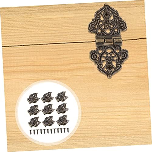 OSALADI 100 PCS Decoração de armário de dobradiças Armário de decoração de latão Caixa de jóias de portas pequenas caixas