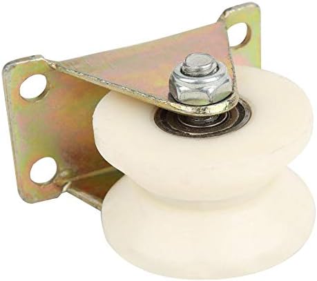 Fafeicy U-Groove Wheel Plastic White Cor da porta deslizante Faixa Industrial Guiding Polia 60 Para equipamentos mecânicos em geral,