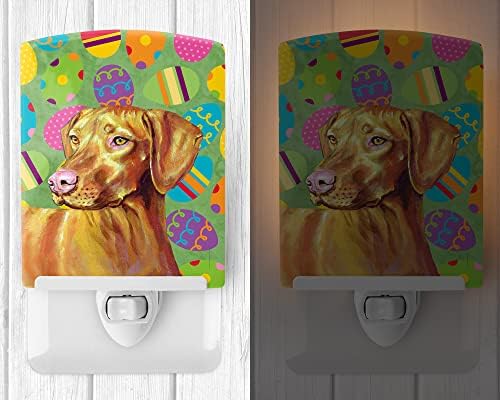 Tesouros de Caroline LH9415CNL VIZSLA Páscoa Easter EggTravaganza Cerâmica Night Light, compacta, certificada por UL, ideal para