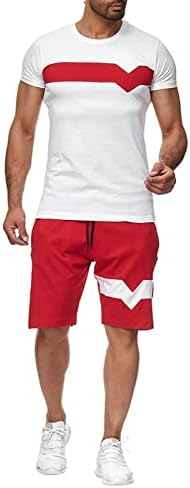 Roupas masculinas de 2 peças de coloração mass shorts finos manga verão curto colisão casas e roupas de baile de homens