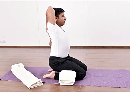 Conjunto de mantas de ioga de algodão iyengar de dois, cobertor de pune. Cobertor de ioga iyengar, cobertor de ioga em uso