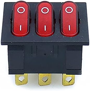 Ganyuu Big Rocker Switches Red Switch de três vias 9 pino 2 Posição Multi-faca de lance único 15A 250V 20A 125VAC AC ON-OFF