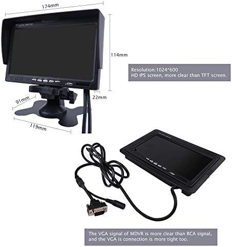 Joinlgo 4-CH 1080p AHD Kit de gravador de vídeo de carro de veículo móvel com visão noturna com visão lateral lateral