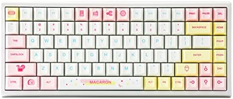 Yunzii Macaron 84 84-Key RGB Hotswap Wired Mechanical Gaming Teclado com Chaps com corante PBT para Mac/Win/Gamers