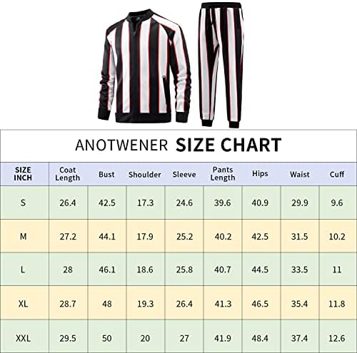 Anotwener Men's Casual Tracksuits de manga longa Compolpe de zíper de moletom com moletom de corrida de moletom Running