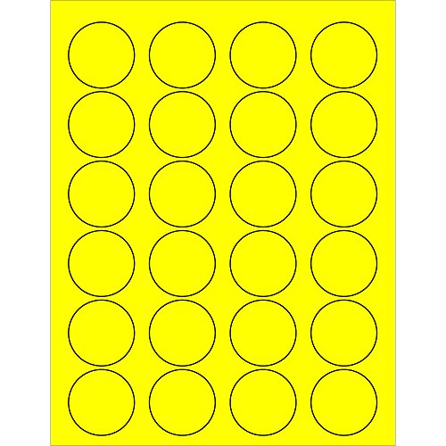 Navio agora fornece snll193ye fita lógica Logic Circle Laser Rótulos 1 5/8 amarelo fluorescente