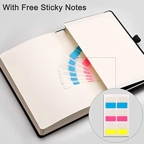 Notebook de papel de gráfico emshoi - 256 páginas A5 Notebook/Journal, capa dura, papel de 120gsm de espessura, couro PU