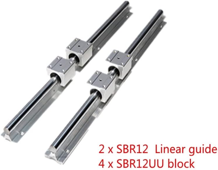 Rail linear de 12 mm 2pcs SBR12 1200 1500mm Guia de haste de slide totalmente suportada com 4pcs SBR12UU Bloco