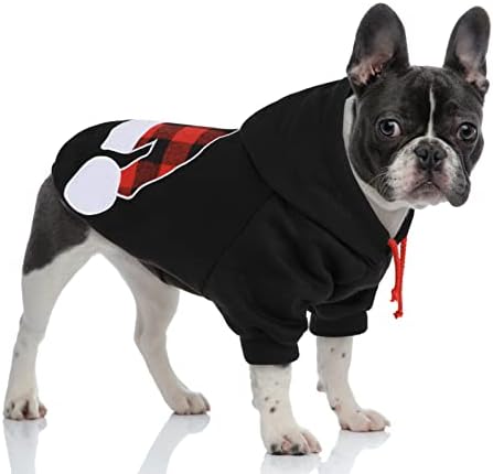 Capuz de Halloween queenmore Dog Halloween para cães médios pequenos, companheiro de bordado de lã Bordado para cães