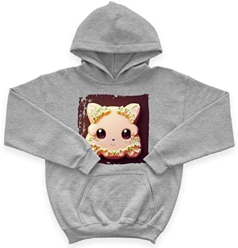 Hoodie de lã de esponja para crianças de biscoito - capuz para crianças kawaii - capuz fofo para crianças