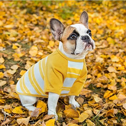 T'chaque algodão listrado camisa de cachorro para cães médios pequenos Camiseta de roupas de cachorro chihuahua, figurino