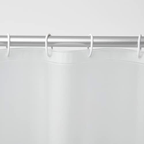 Clorox tratado Premium White Chuvel Curtain Liner 70 x72 com bainha magnética ponderada e 12 ganchos, peva à prova d'água