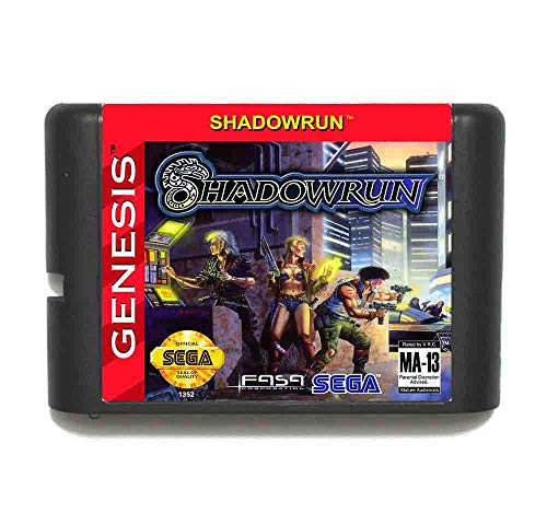 Shadow Run Md 16 bits Card de jogo para Sega Mega Drive para Gênesis-Pal-E