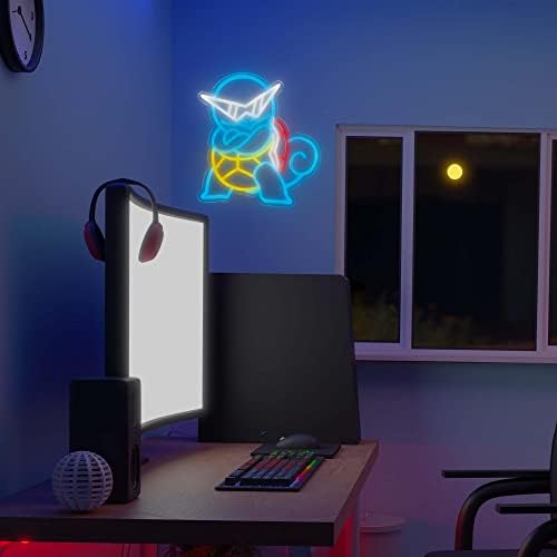 Anime Turtle Néon Sinal para decoração de parede, luzes de neon LED USB Switch Dimmable para o quarto da sala de jogos Decoração
