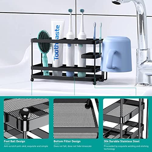 Suporte da escova de dentes Lyizci para banheiro, suporte de escova elétrica por escova de escova de dentes Aço inoxidável com