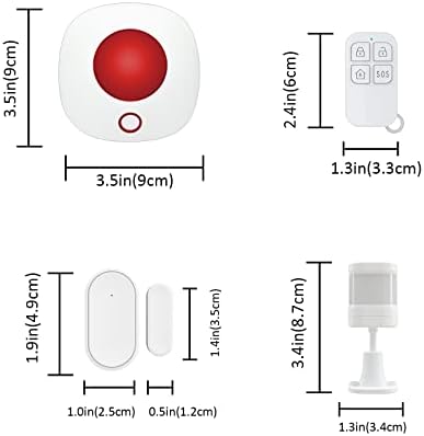 Mengshen Wi -Fi Sistema de segurança Kit sem fio Ladrão de casa Smart Home com Siren Door Motion Sensor Detector e controle