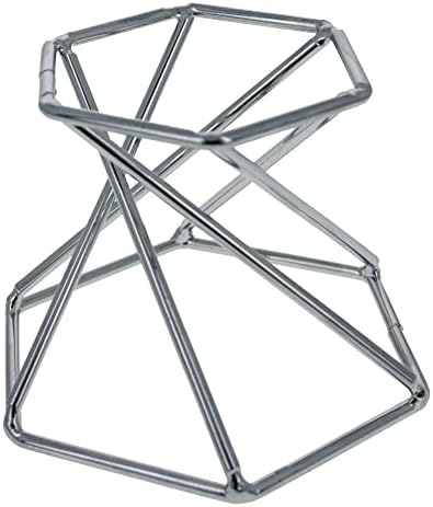 Bestpysanky hexagon silver ton metal frango e ganso stand stand exibição