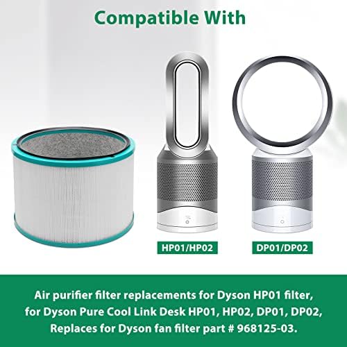 Kozzhogar HP01 HP02 Substituições de filtro HEPA para Dyson HP01 HP02 DP01 DP02 Pure Hot + Cool Desk Purifier, compare com a Parte