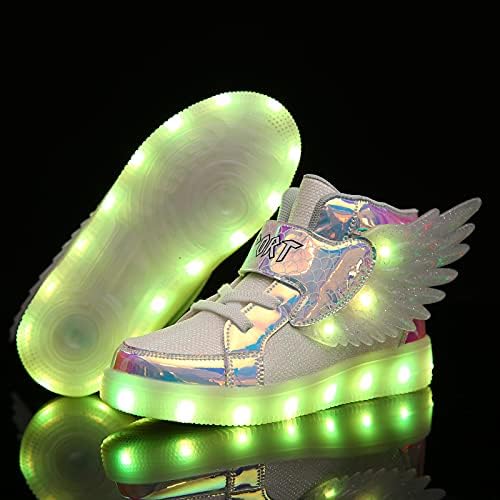 BFOEL KIDS SAPATOS LIGADOS LED LED USB CARREGE