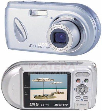 Câmera DXG DXG-518S 5,0 megapixels com zoom óptico 3x e LCD de 2 polegadas