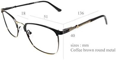 Amar Lifestyle Reading Glasses bifocal +2,00 marrom de metal redondo 51 mm unisex_alacfrpr3237
