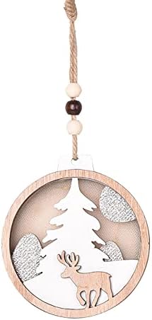 Decoração de Natal Luminous Wood Deer Christmas Pinging Decoration Creative Christmas Tree com pingente leve Garland