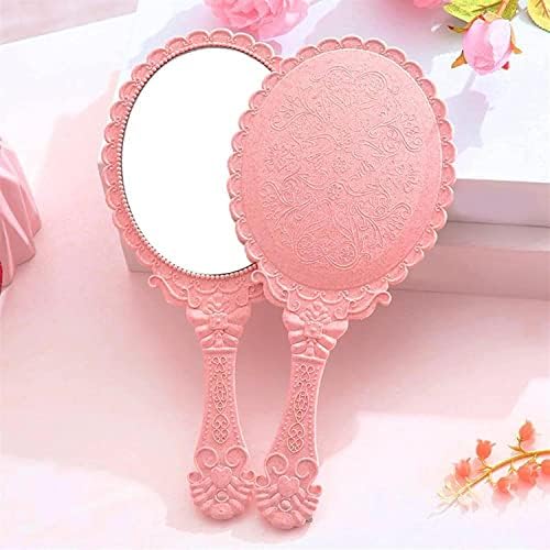 Espelho de depila espelho de mão antiga portátil espelho de mão confortável com alça para espelho de presente