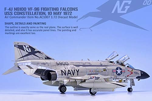 AC USN VF-96 Fighting Falcons, NG100 Showtime 100, Randy Cunningham, USS Constellation, Vietnã, 10 de maio de 1972 1/72 Diecast