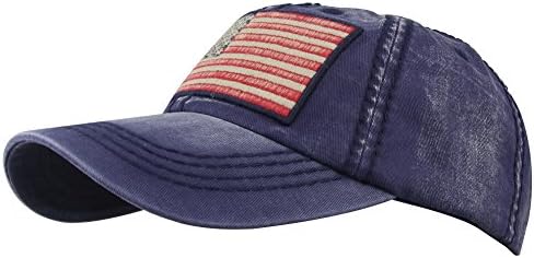 Minakolife Men Women Loused Cotton Cotton Vintage USA Flag Low Profile Summer Baseball Cap Hat