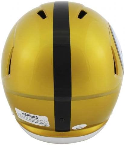 Steelers Jack Lambert HOF 90 Flash assinado Flash Speed ​​Rep capacete JSA Testemunha - Capacetes NFL autografados