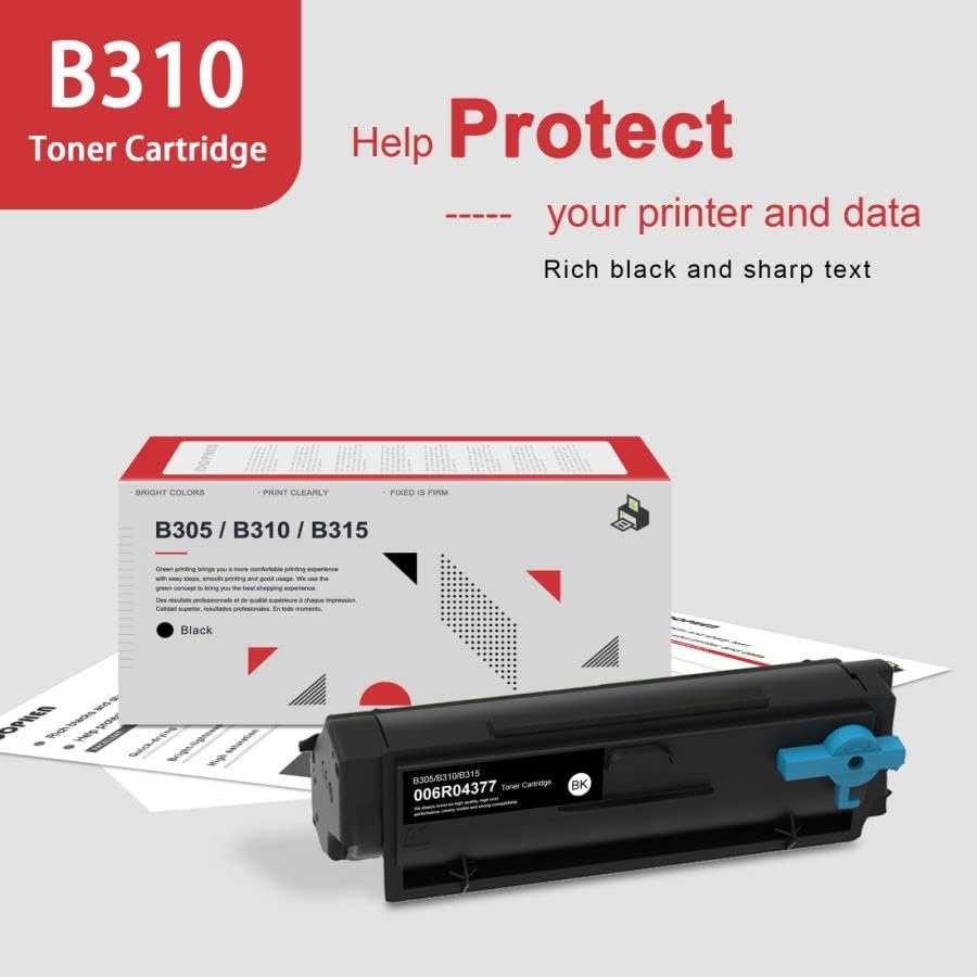 DOPHEN B310 CARTRIGEDO DE TONER BLATE 006R04377 1 Pacote de alta capacidade 006R04377 Substituição de toner para B305 B310