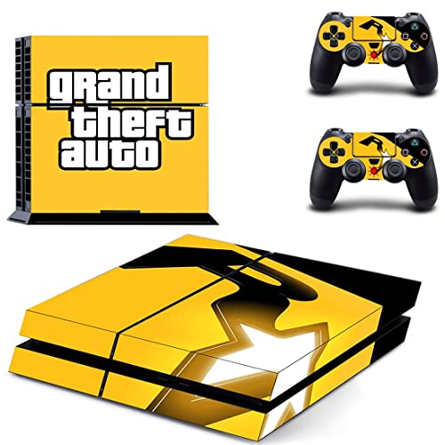 Para PS4 Pro - Game Grand GTA Roubo e Auto PS4 ou PS5 Skin Skinper para PlayStation 4 ou 5 Console e Controladores Decalque