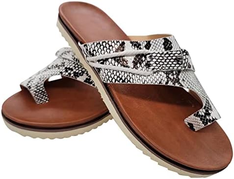 Sandálias de praia XIPCOKM para mulheres clipe de leopardo clipe Toe Slide plana casual Slipim de verão Flip Flip Flip Flip
