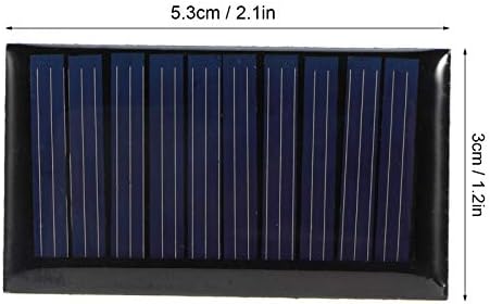 8pcs 5V 0,15W 0,03A Mini painéis solares, 2,1x1.2in, painel solar epóxi Painel solar de silício policristalino para energia solar mini