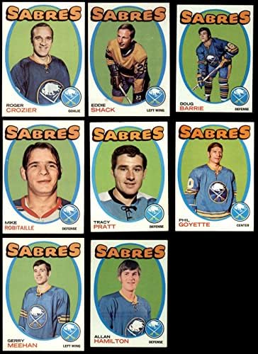 1971-72 Topps Buffalo Sabres perto da equipe definida Buffalo Sabres Ex+ Sabres