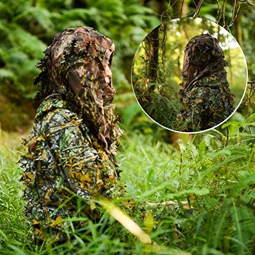 Eamber Ghillie Camuflagem Chapéu de Fleosas 3D Máscara Facial Máscara Cabeça Turquia Camar Hunter Acessórios