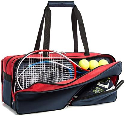 K-Cliffs Tennis Racket Bag | Nylon balístico de luxo | Compartimento de sapatos