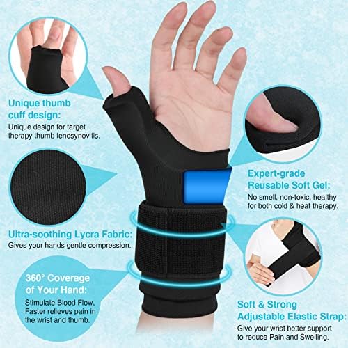 Tolaccea Thumb Wrist Pack & Foot Ice Packs de dedão do pé para alívio da dor