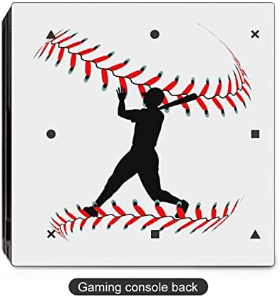 Pele de adesivo de softball do gameday para PS-4 Slim Console e Controller Wrap Full Skin Protector Cover compatível com PS-4 Pro