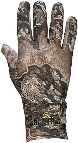 North Montain Gear - Stretch Fit Camouflage Hunting Luvas - Liner de luvas leve