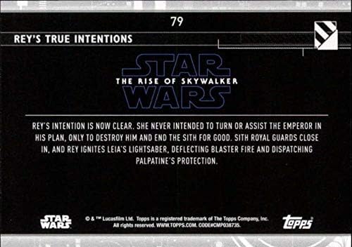2020 Topps Star Wars The Rise of Skywalker Série 2 Blue 79 Rey's True Intentions Trading Card